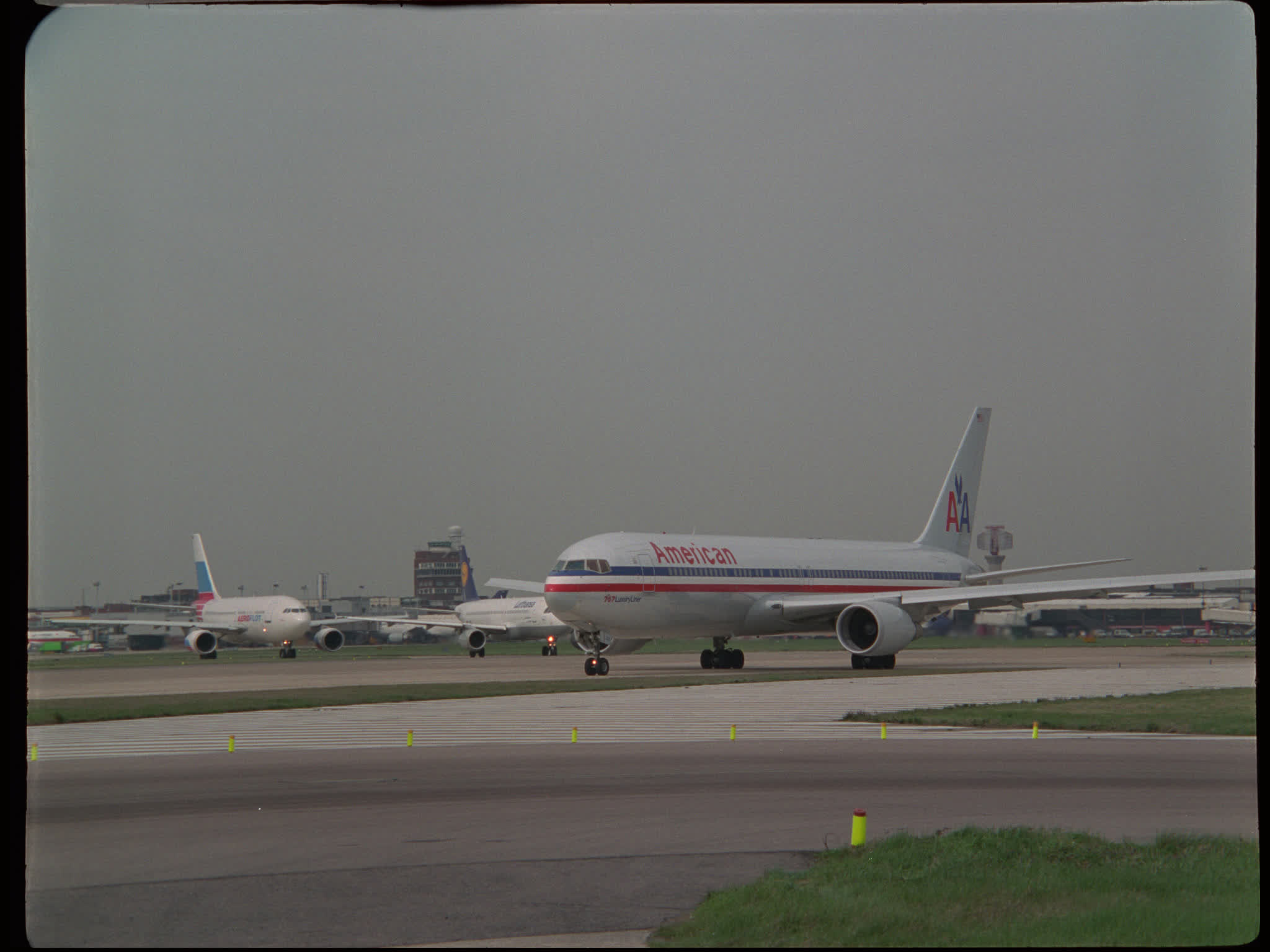 American Boeing 767 Plane Taxiing