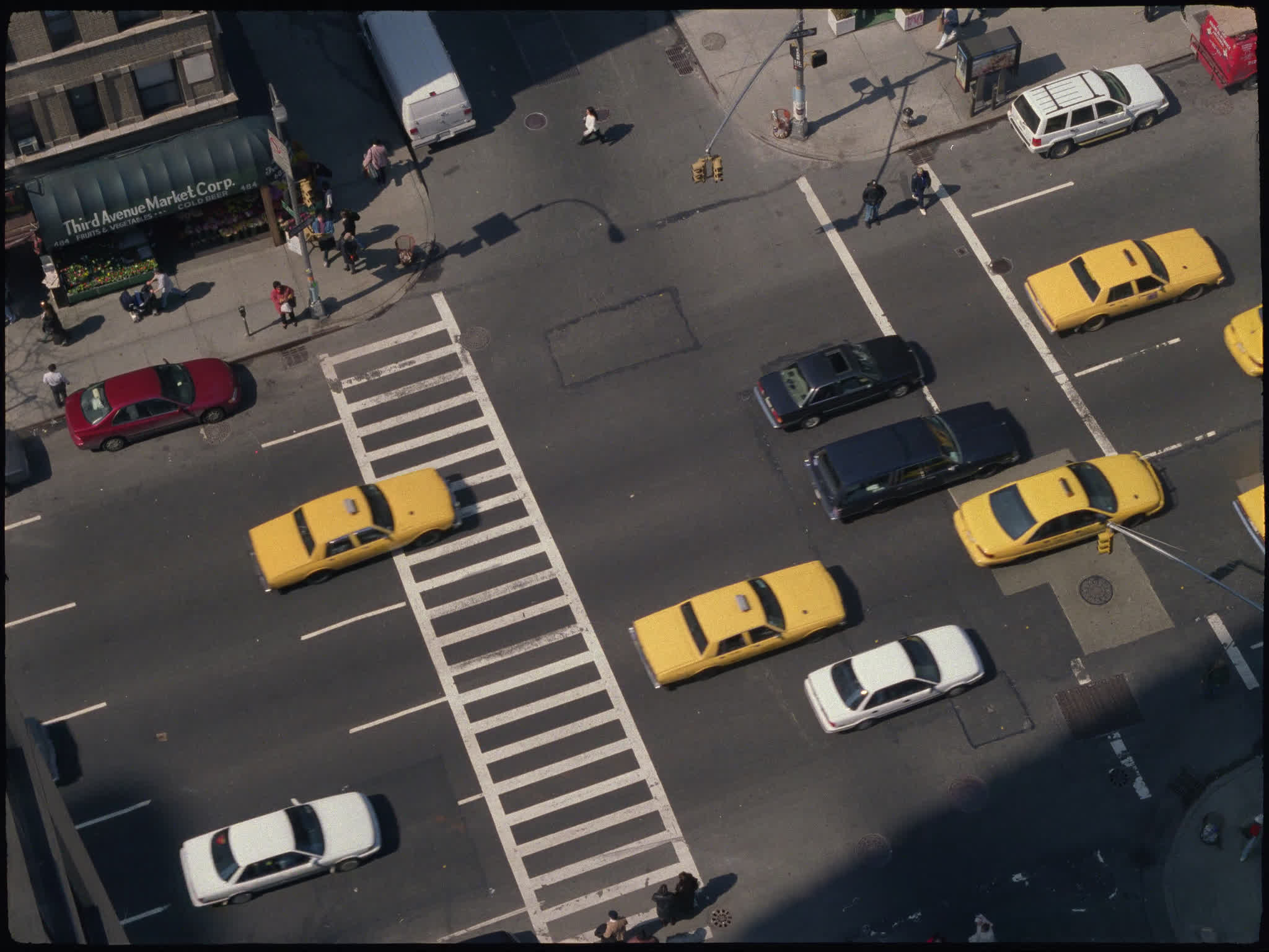 New York Traffic Birds Eye View