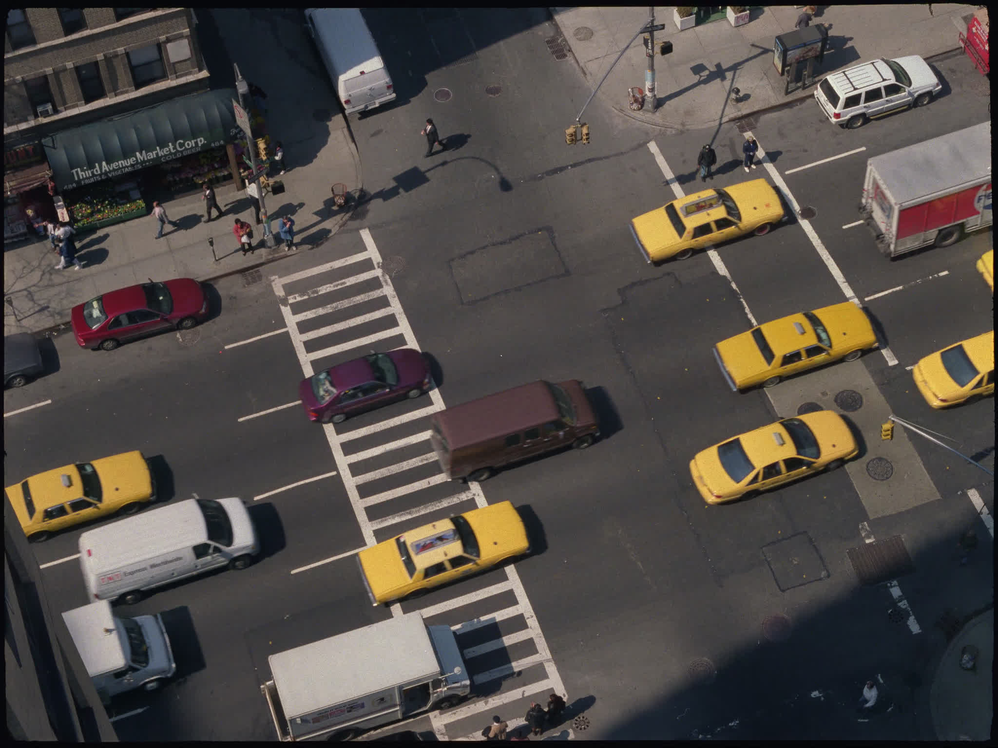 New York Traffic Bird's Eye View