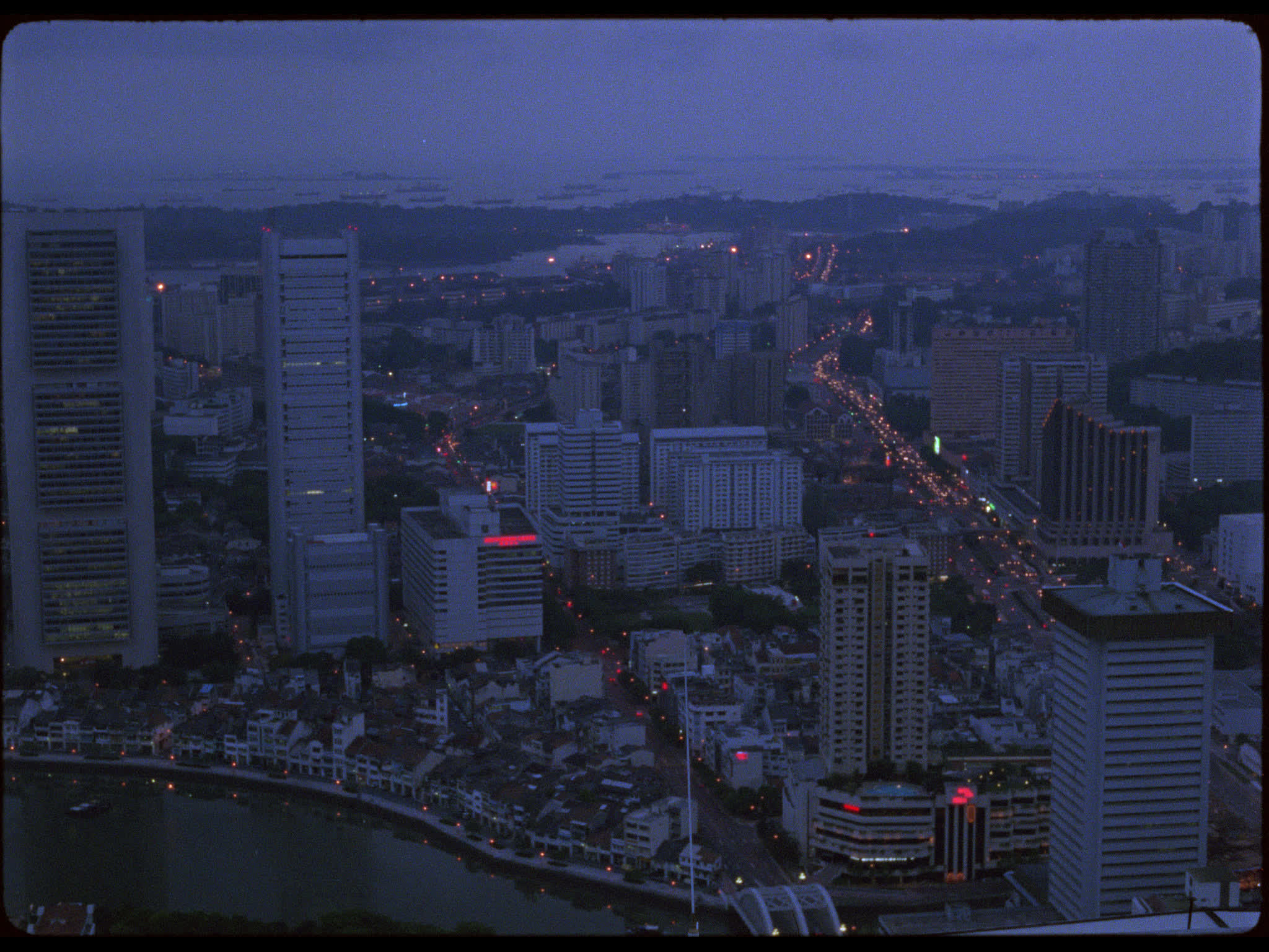 Singapore City Skyline at Night