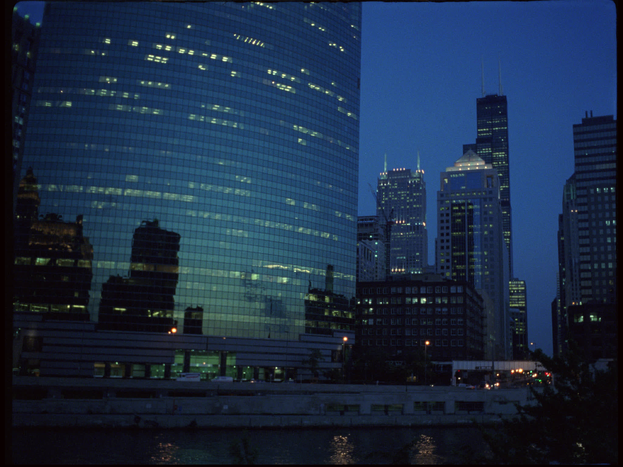333 West Wacker Building at Night