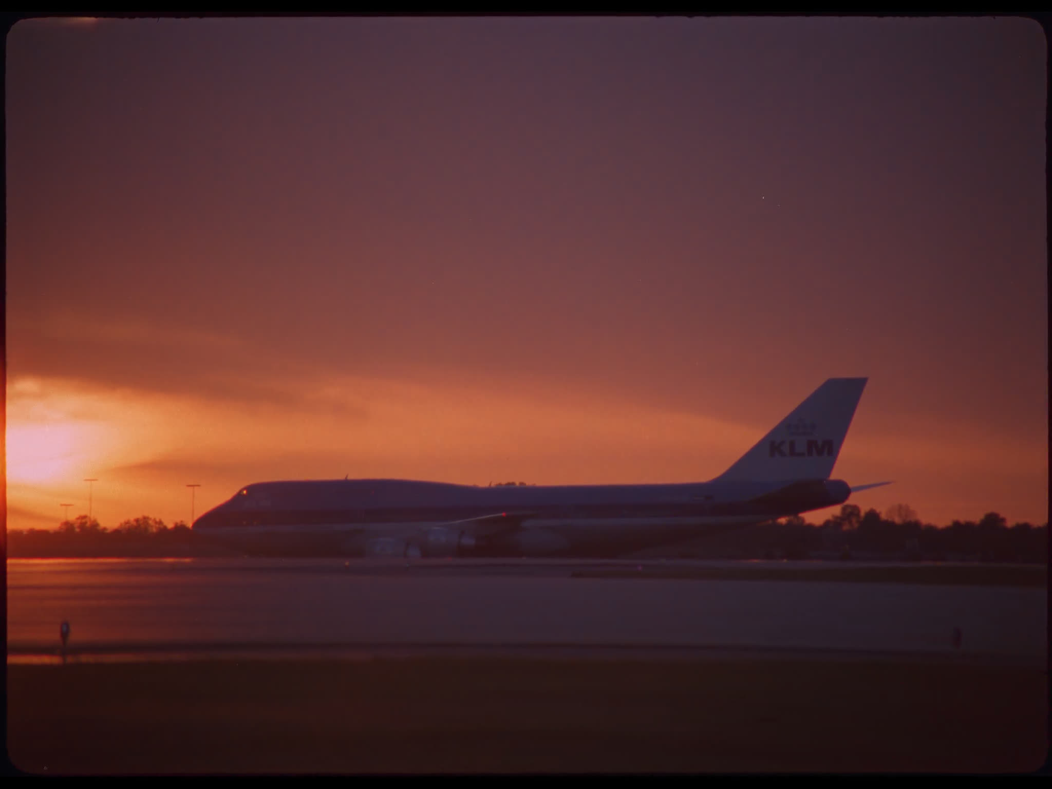 KLM Boeing 747 Sunset