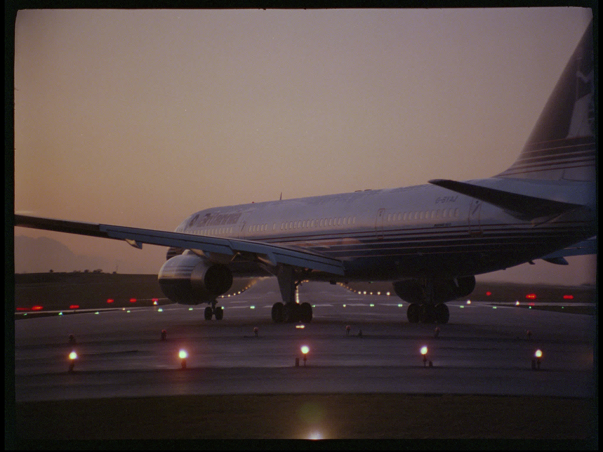 Brittania Boeing 757 Plane Taxiing