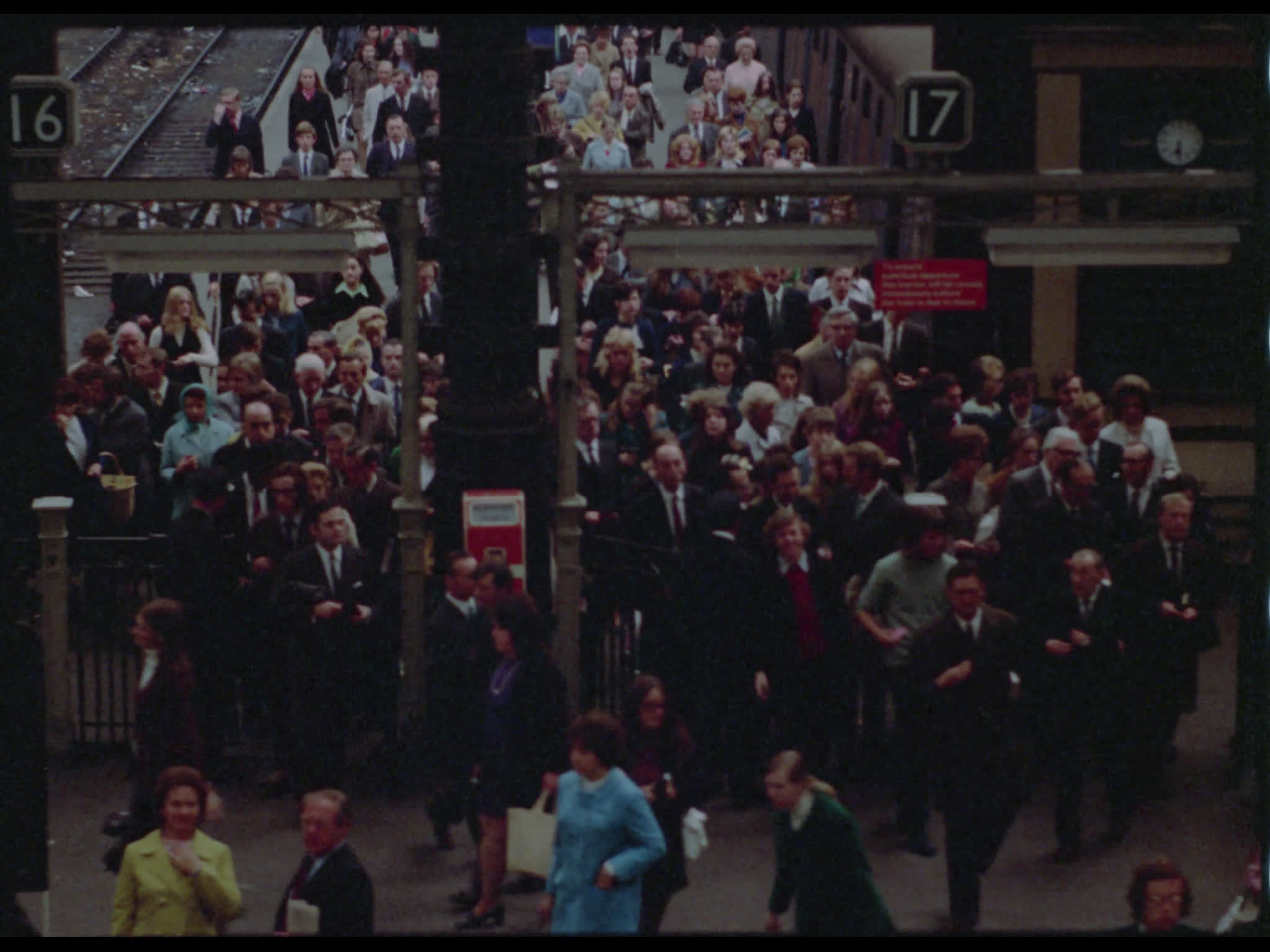 Crowds Exiting Platform