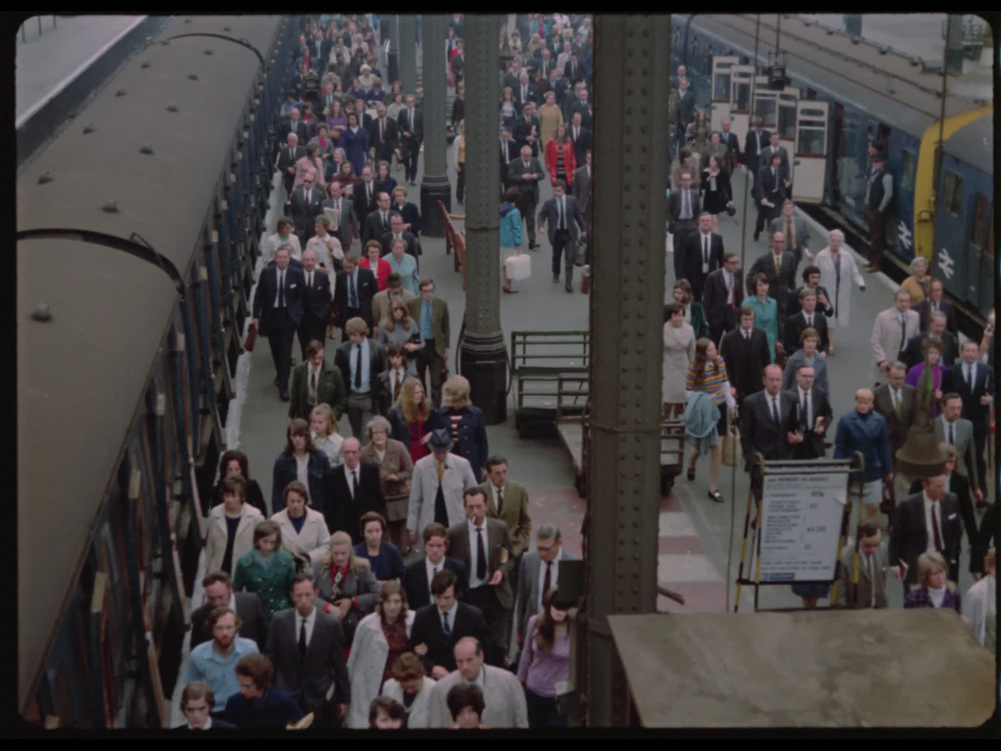 Crowds Leaving Trains
