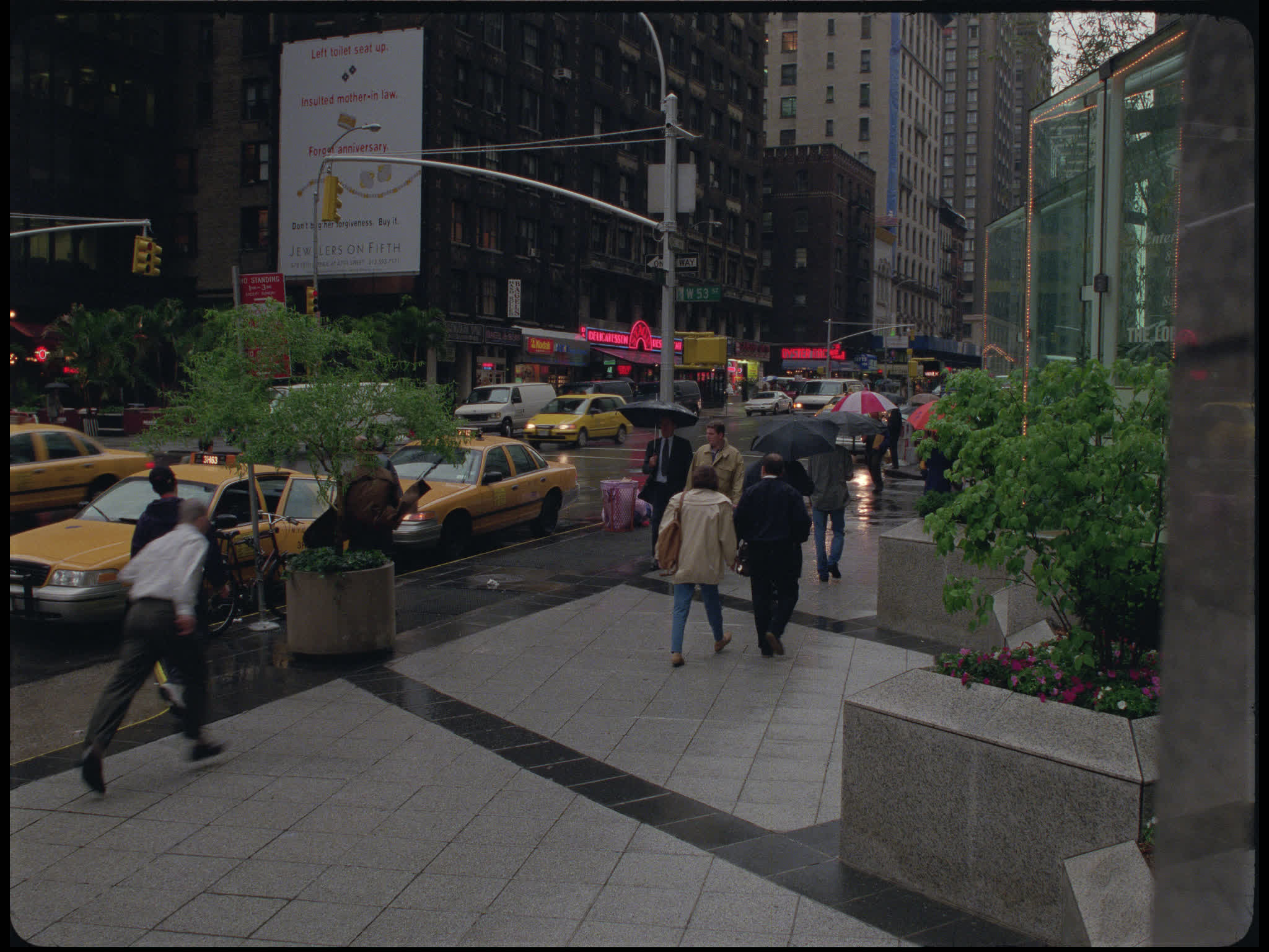 Pedestrians in the Rain