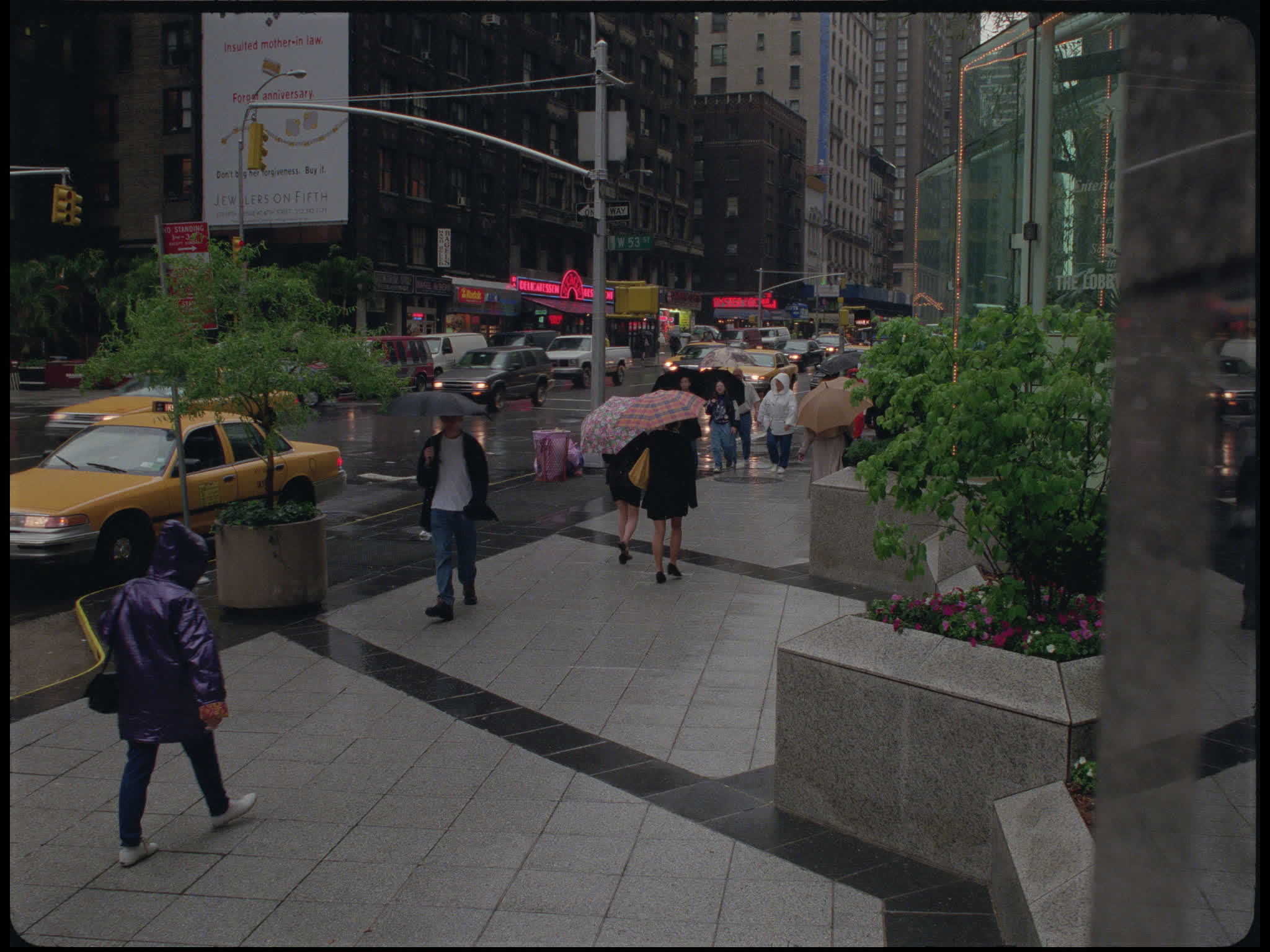 Pedestrians in the Rain