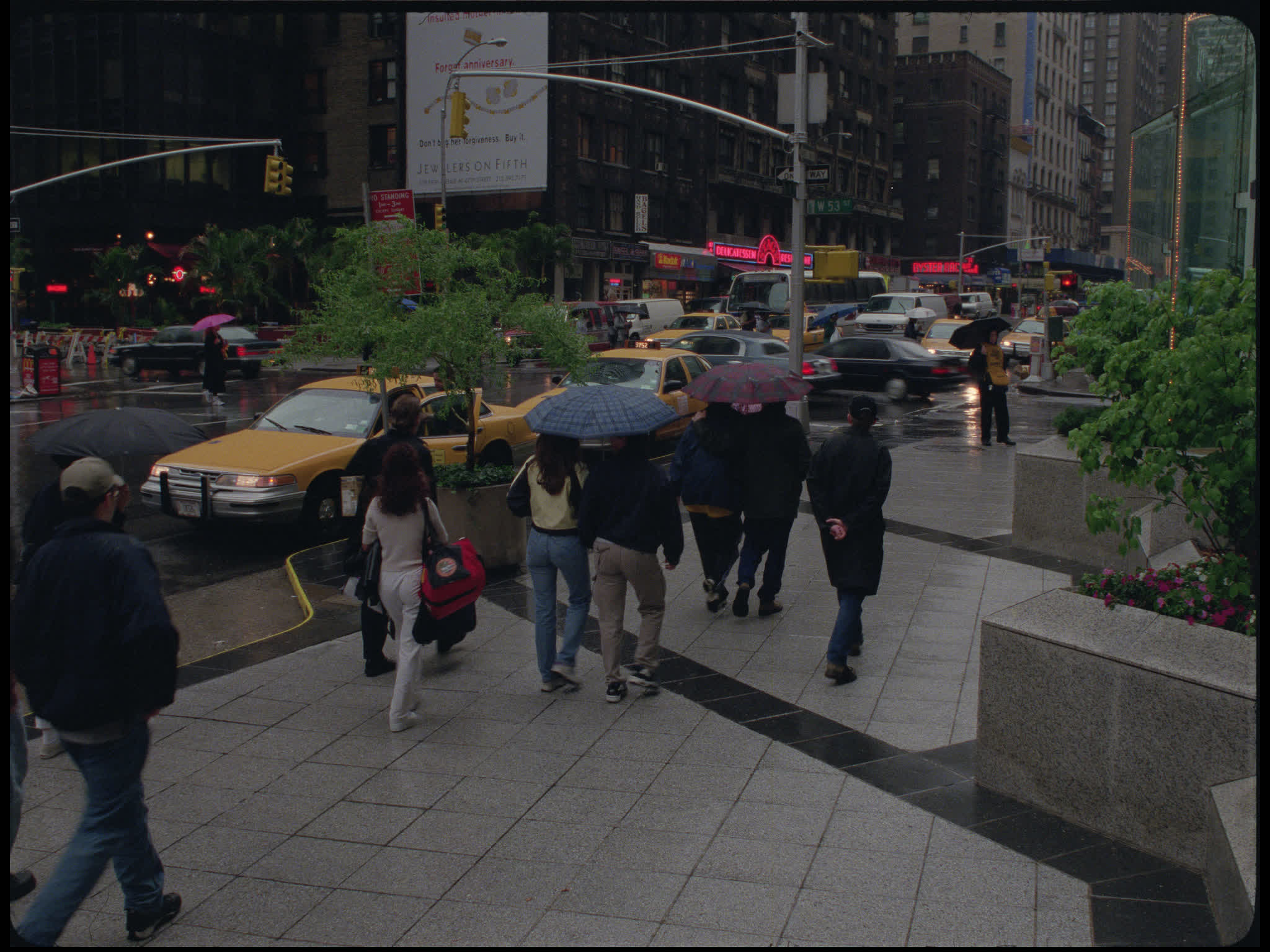 Pedestrians in the Rain
