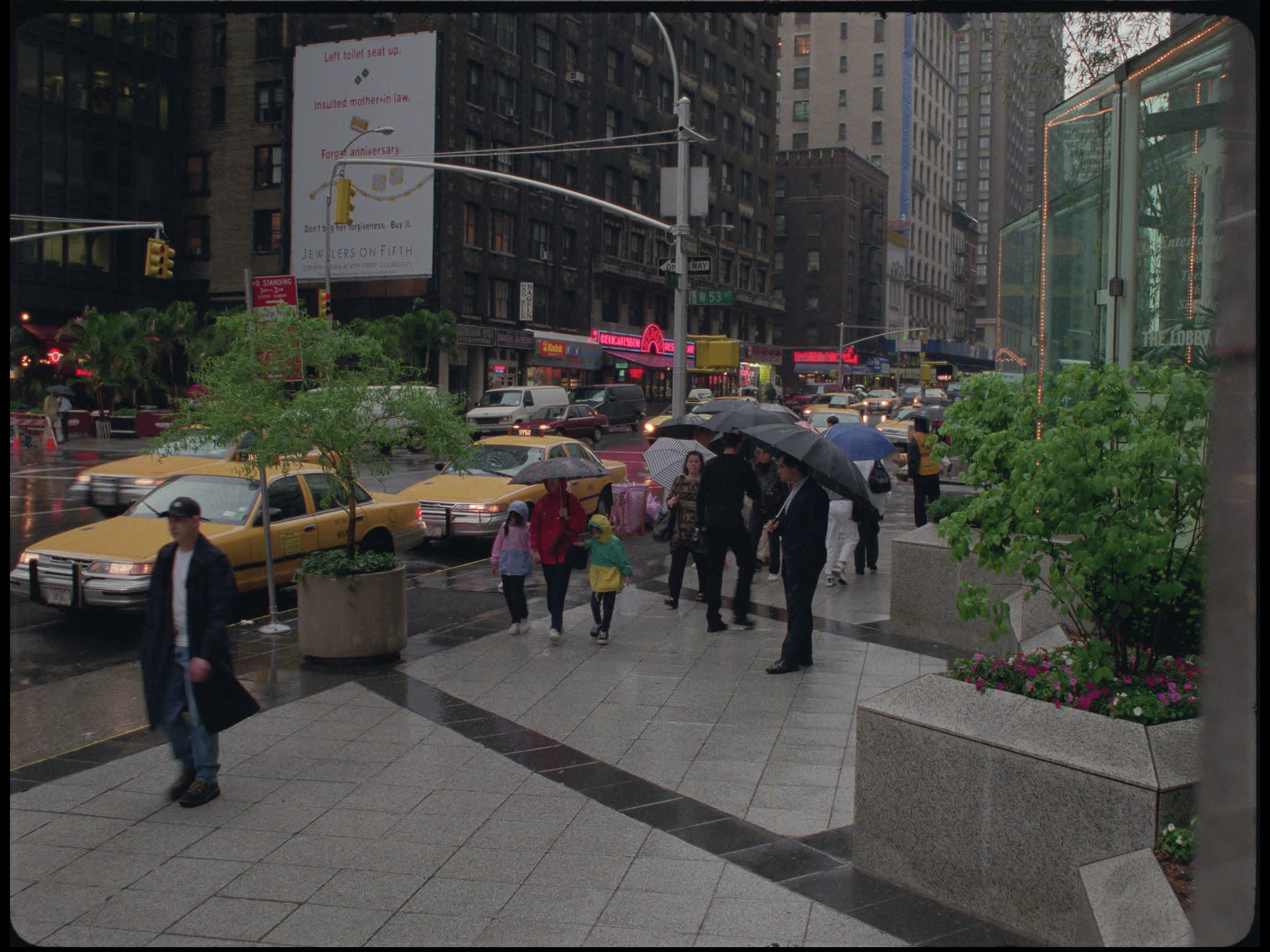 Pedestrians in the Rain