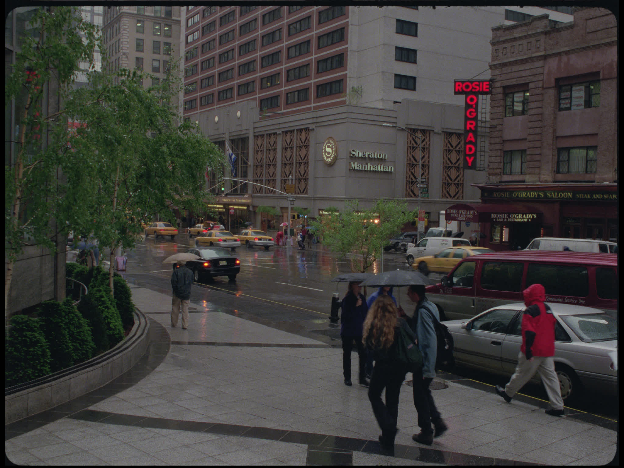 Pedestrians in the Rain