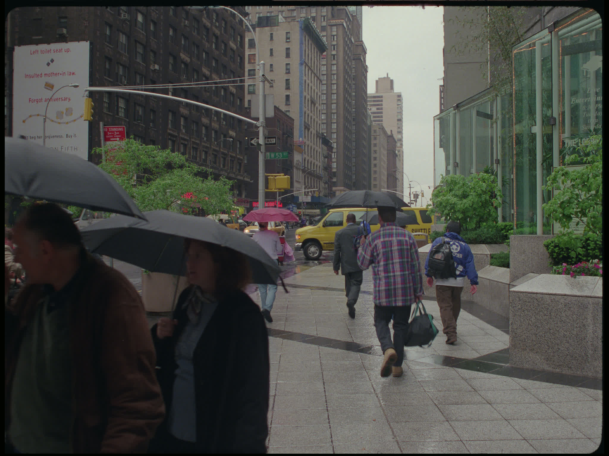 Pedestrians in the Rain