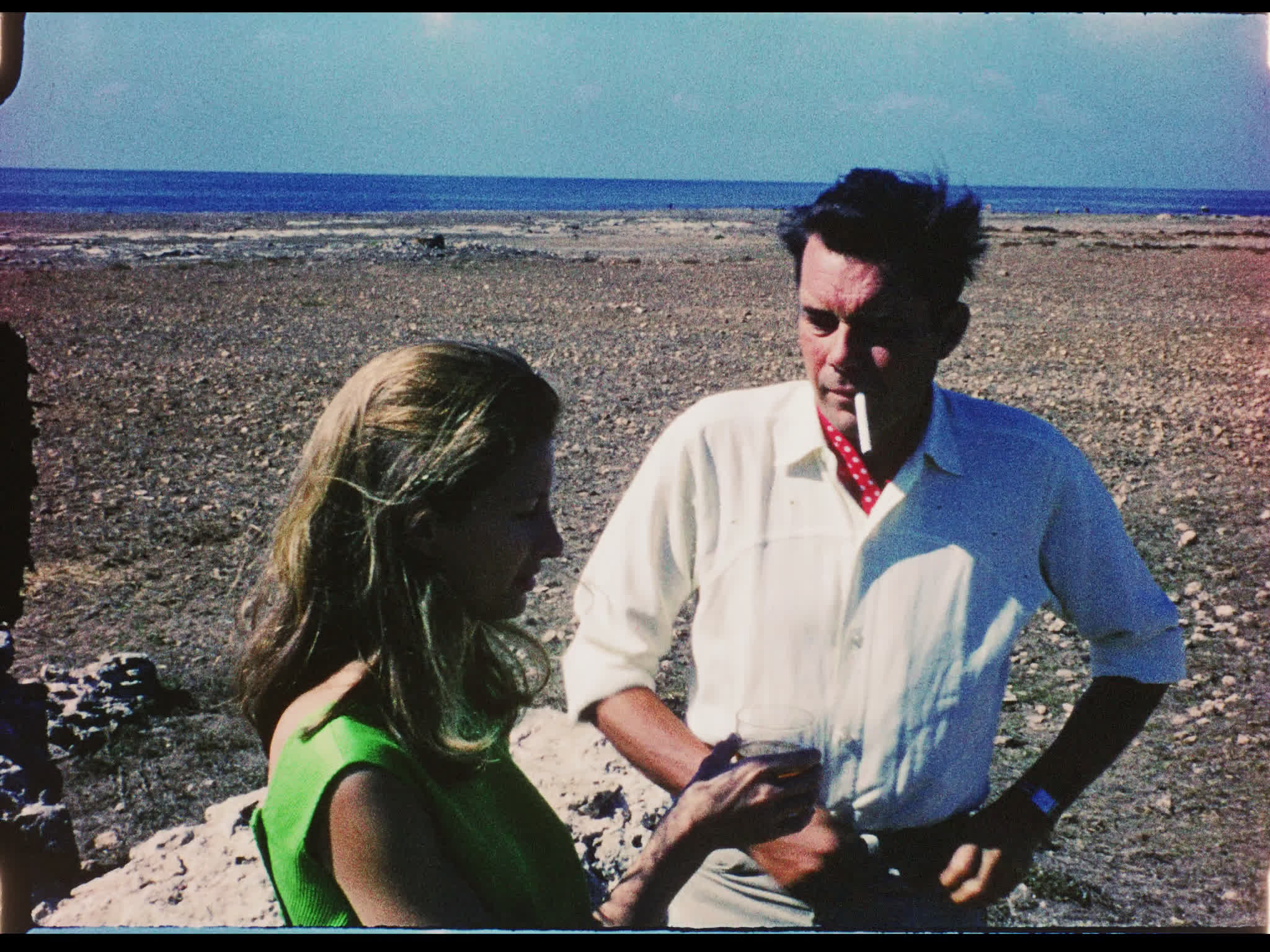 Dirk Bogarde and Kathleen Tynan on the Set of Justine