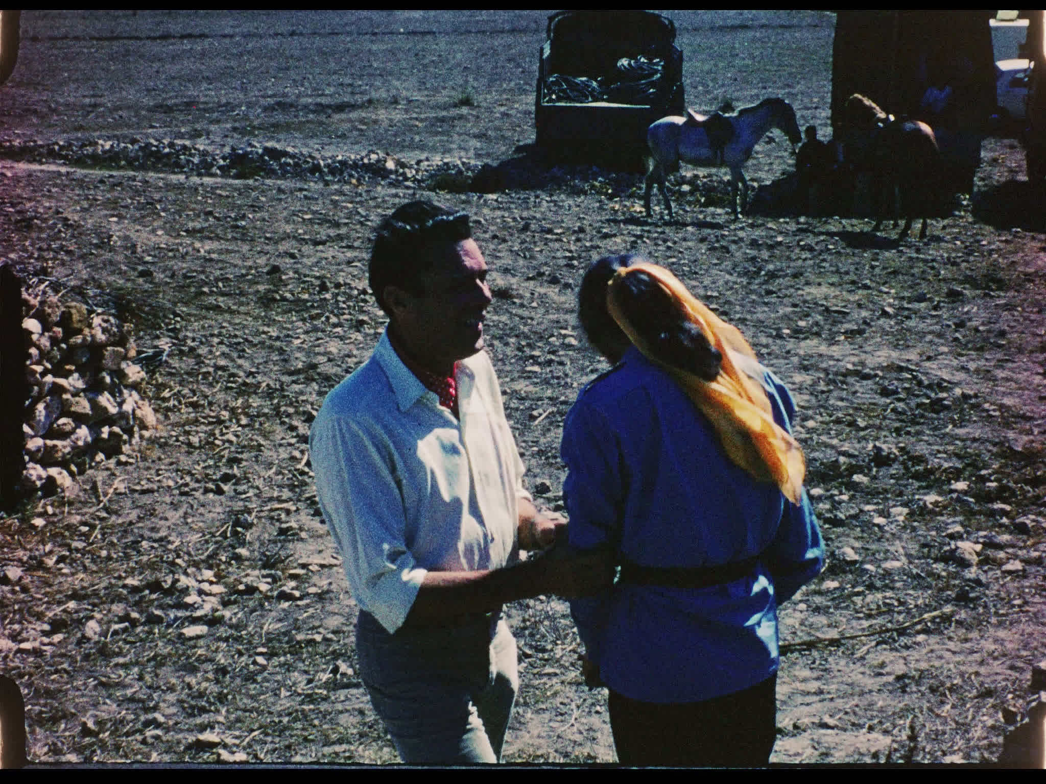 Dirk Bogarde and Eve Arnold on the Set of Justine