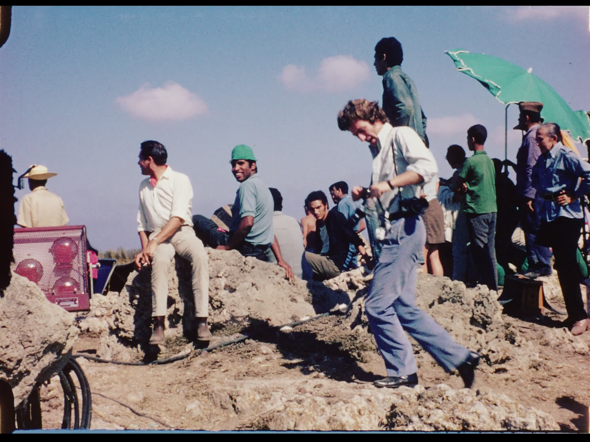Dirk Bogarde and Patrick Lichfield on the Set of Justine