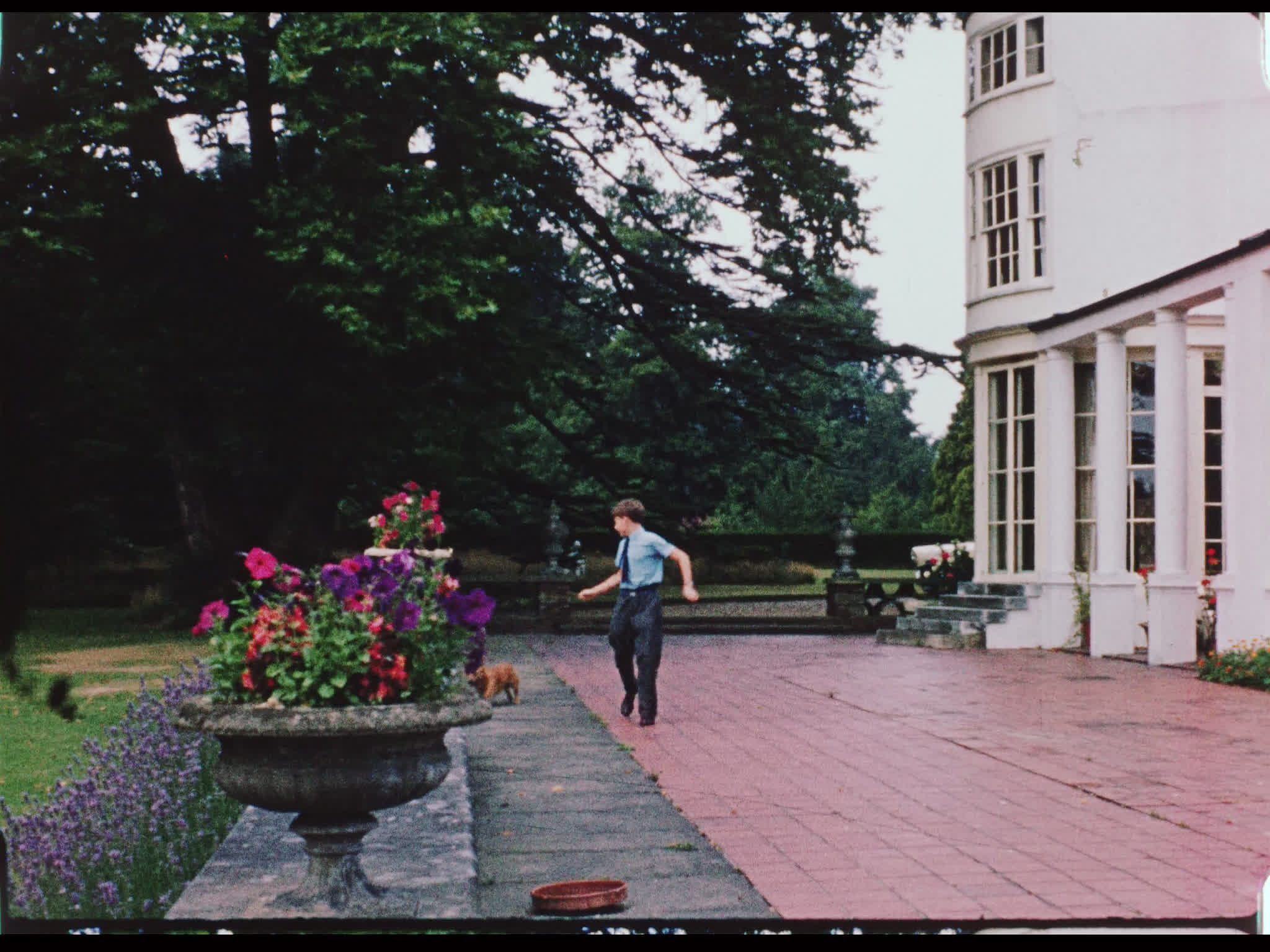 Gareth Forwood and Corgi Outside Beel House