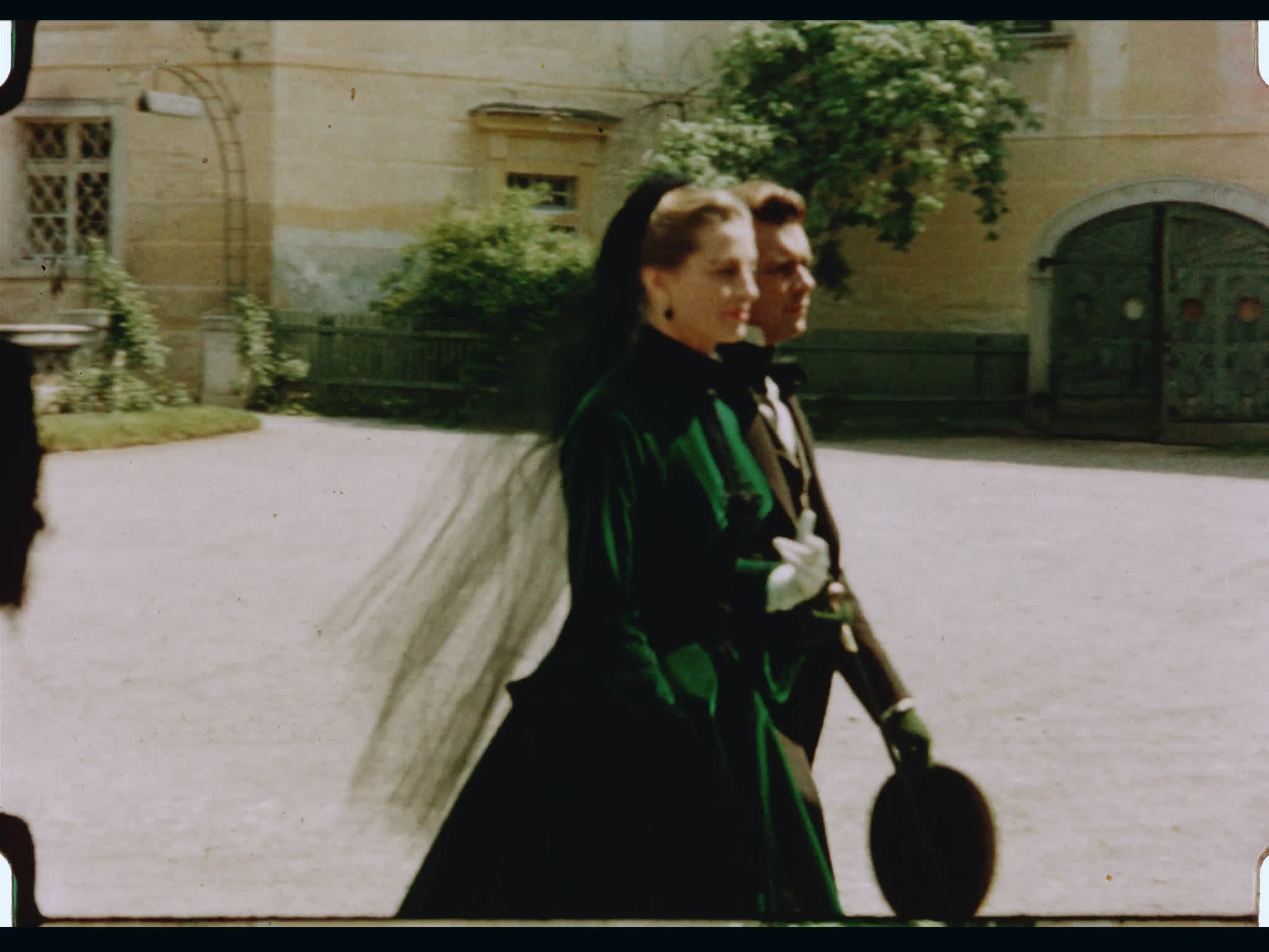 Dirk Bogarde and Capucine on the Set of Song Without End