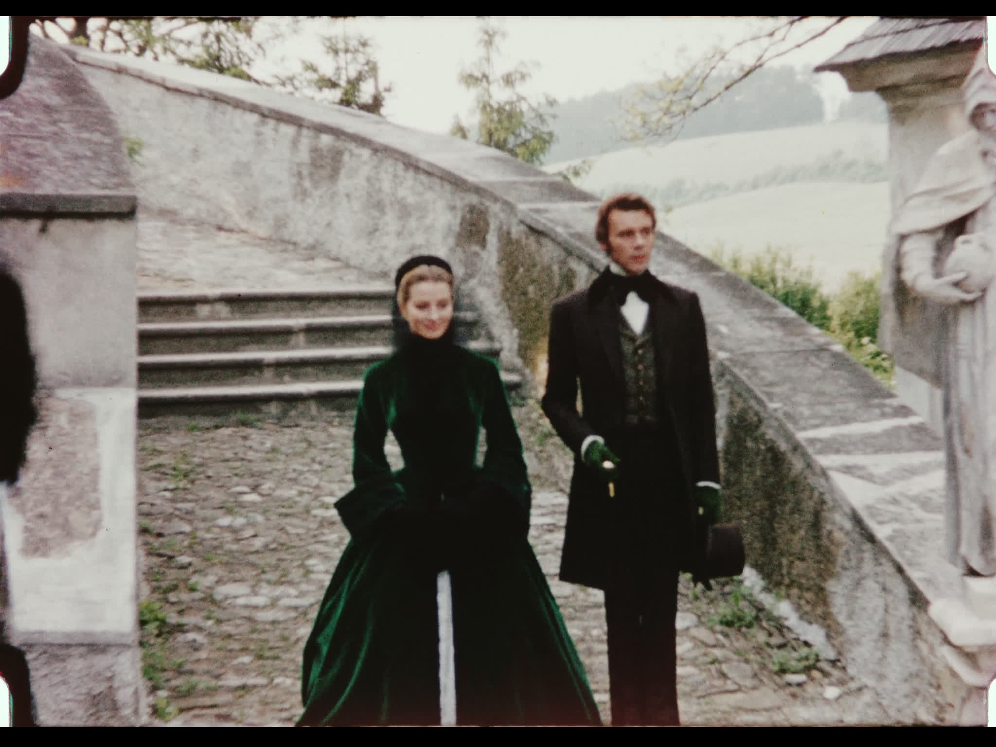 Dirk Bogarde and Capucine on the Set of Song Without End