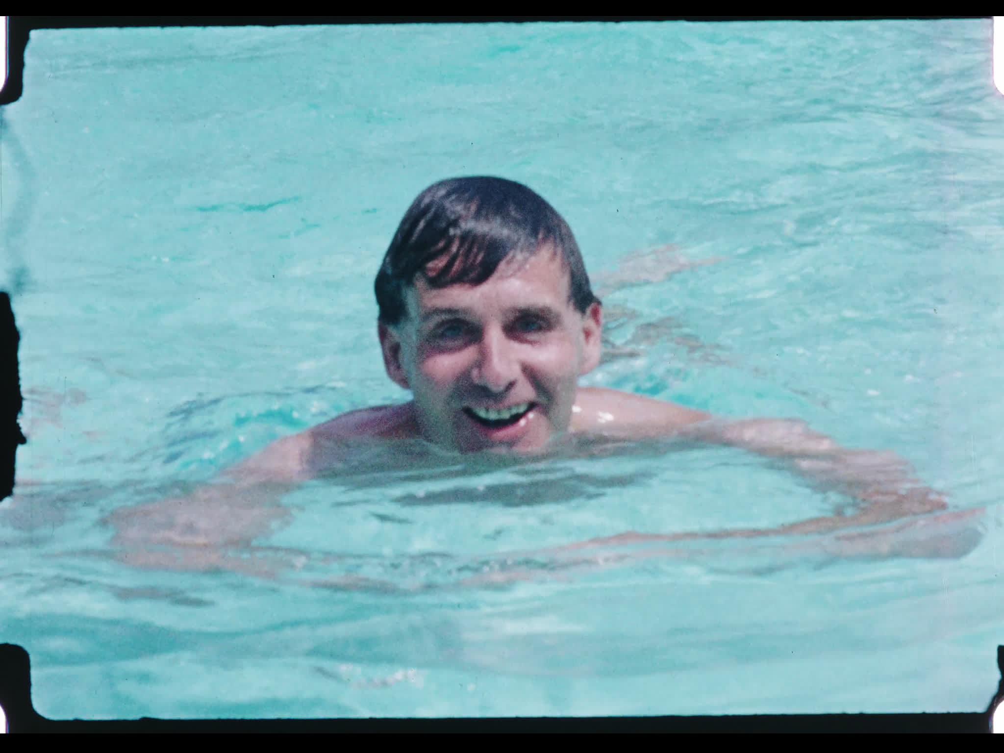 Anthony Forwood Swimming in the Pool at Hotel Bel-Air