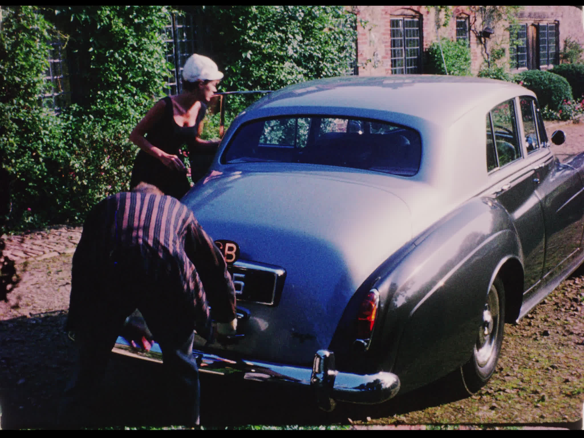 John Standing and Jill Melford Packing the Rolls Royce