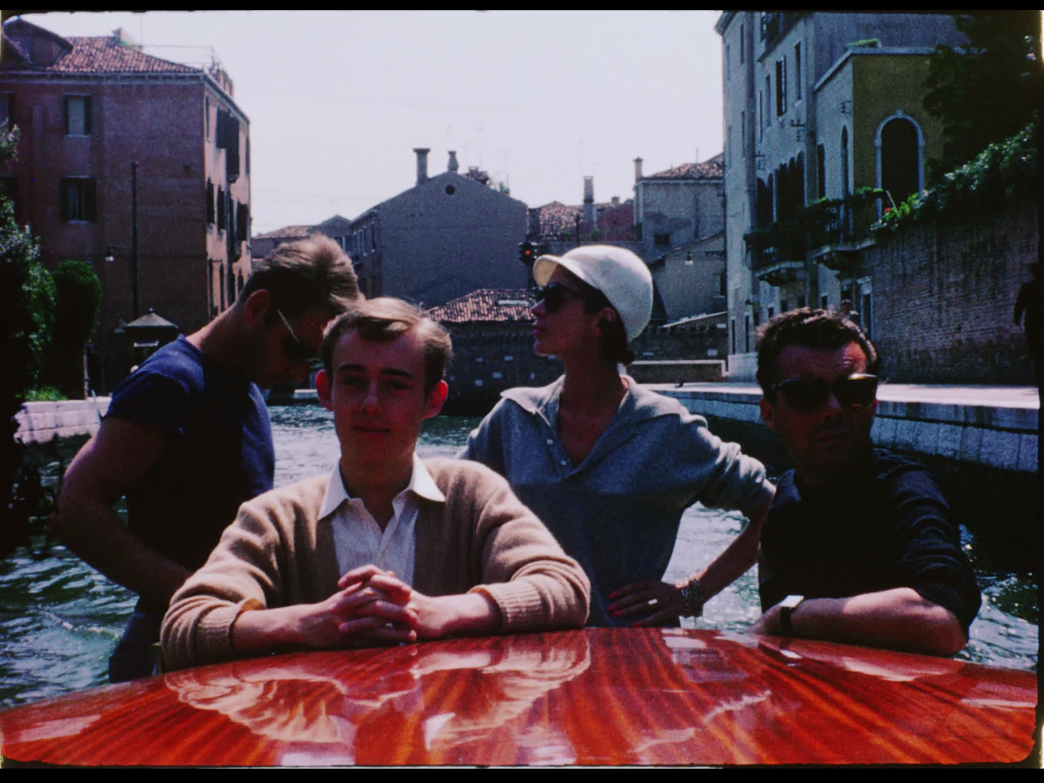 Dirk Bogarde John Standing Jill Melford and Gareth Forwood in Venice