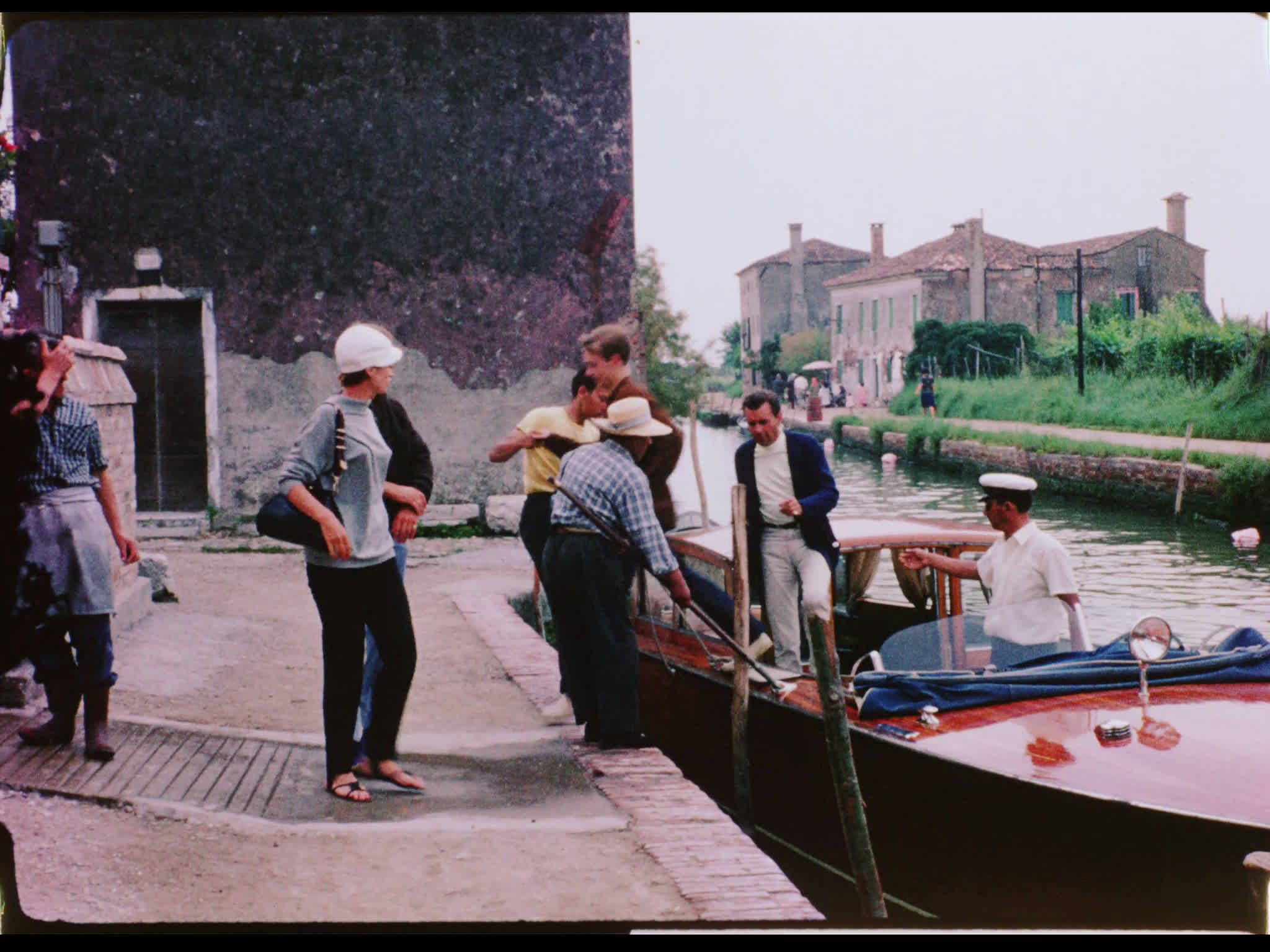 Dirk Bogarde John Standing Jill Melford and Gareth Forwood in Venice