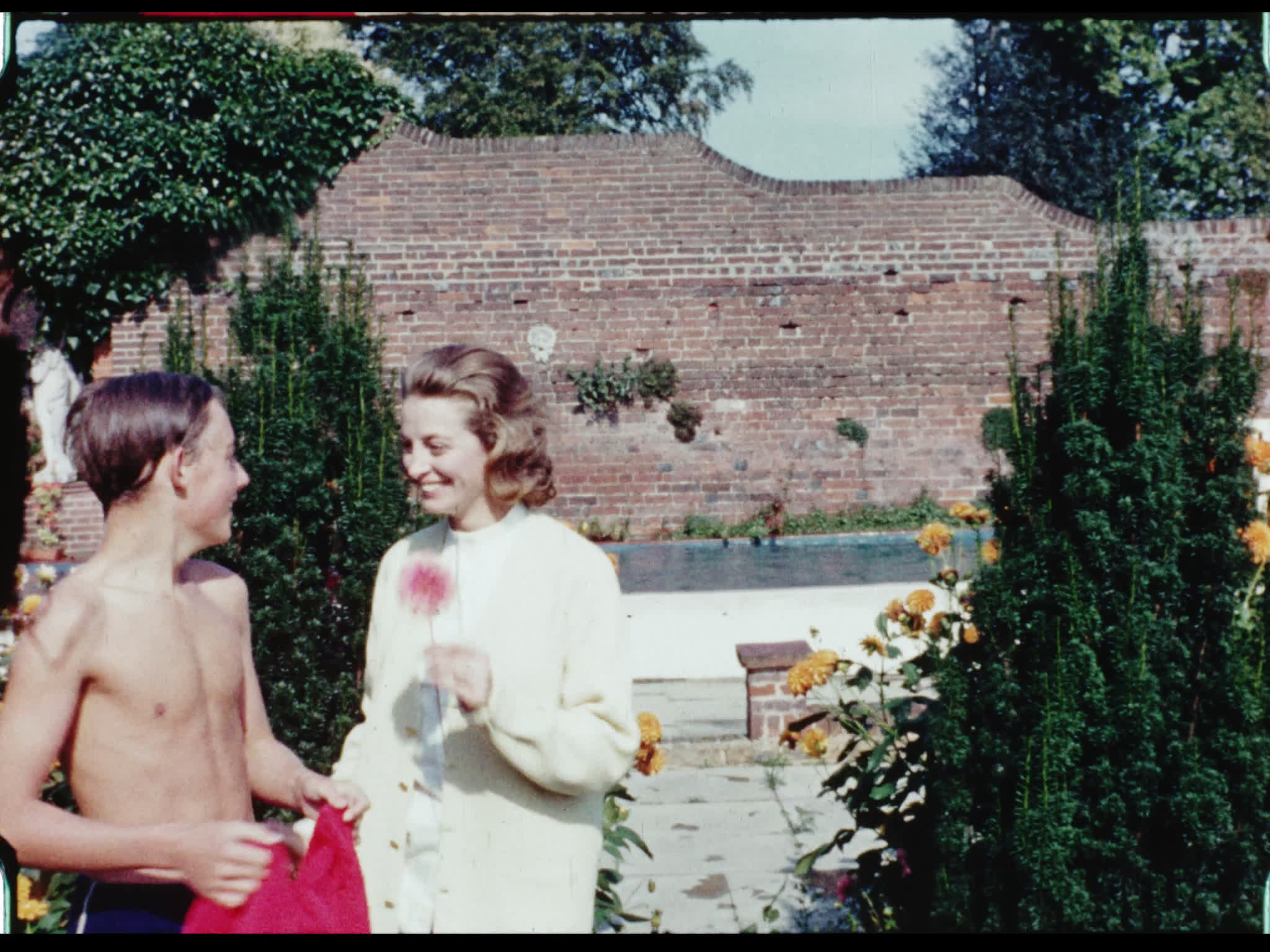 Capucine and Gareth Forwood Outside Beel House