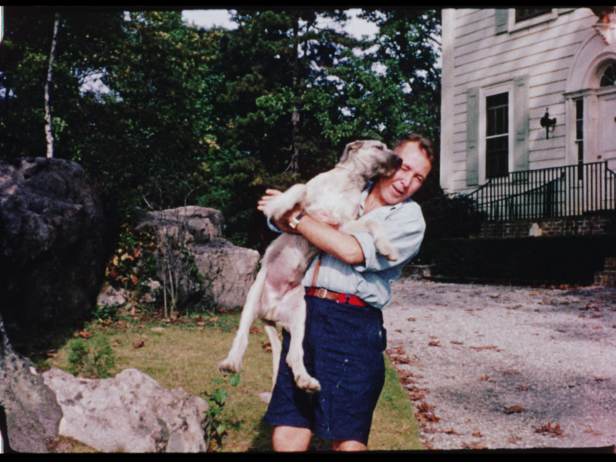 Kay Young and Douglass Montgomery Outside Their Home in Connecticut