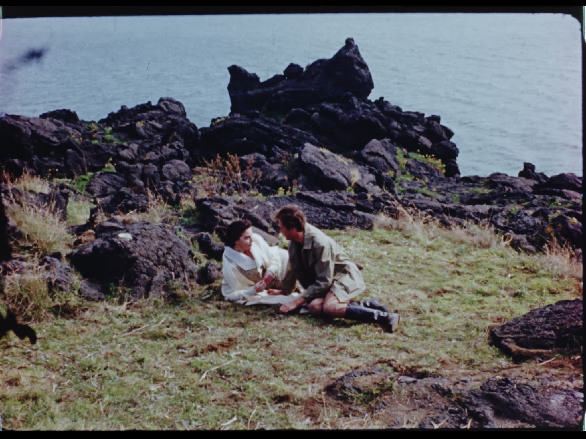 Dirk Bogarde and Ava Gardner on Set of The Angel Wore Red