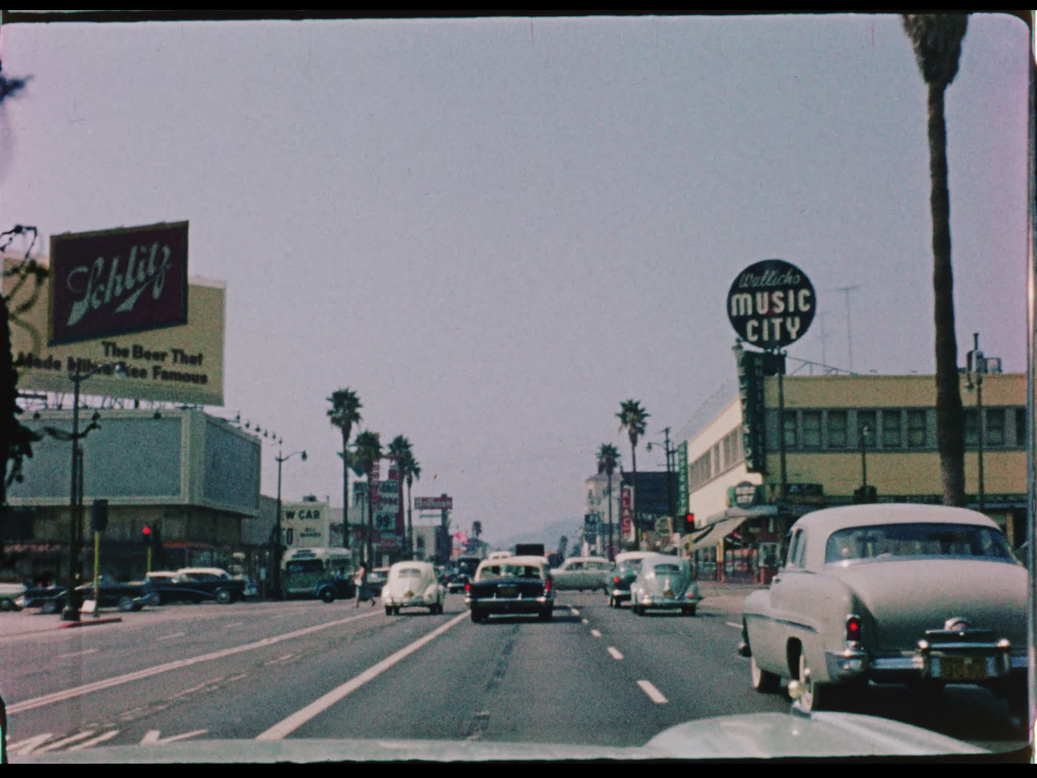 POV Driving Down Sunset Boulevard