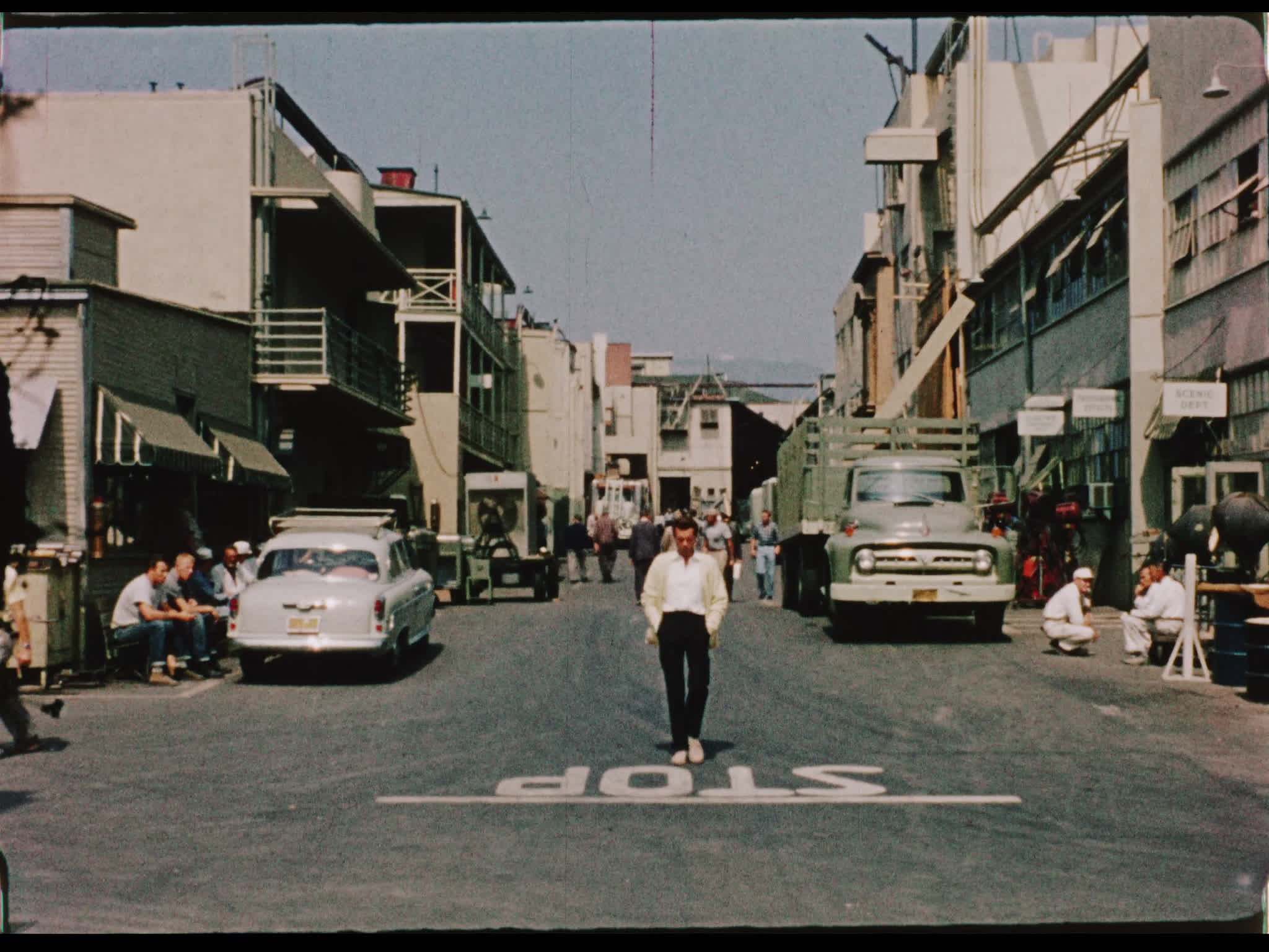Dirk Bogarde on the Backlot at Columbia Studios