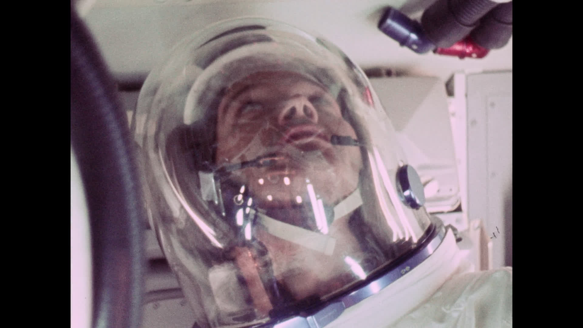 Michael Collins in the Apollo 11 Command Module