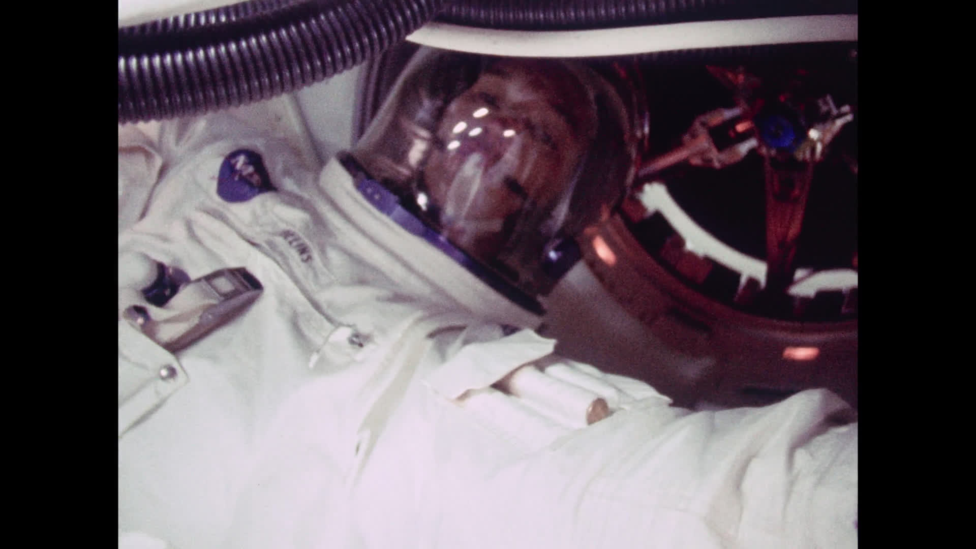 Michael Collins in the Apollo 11 Command Module