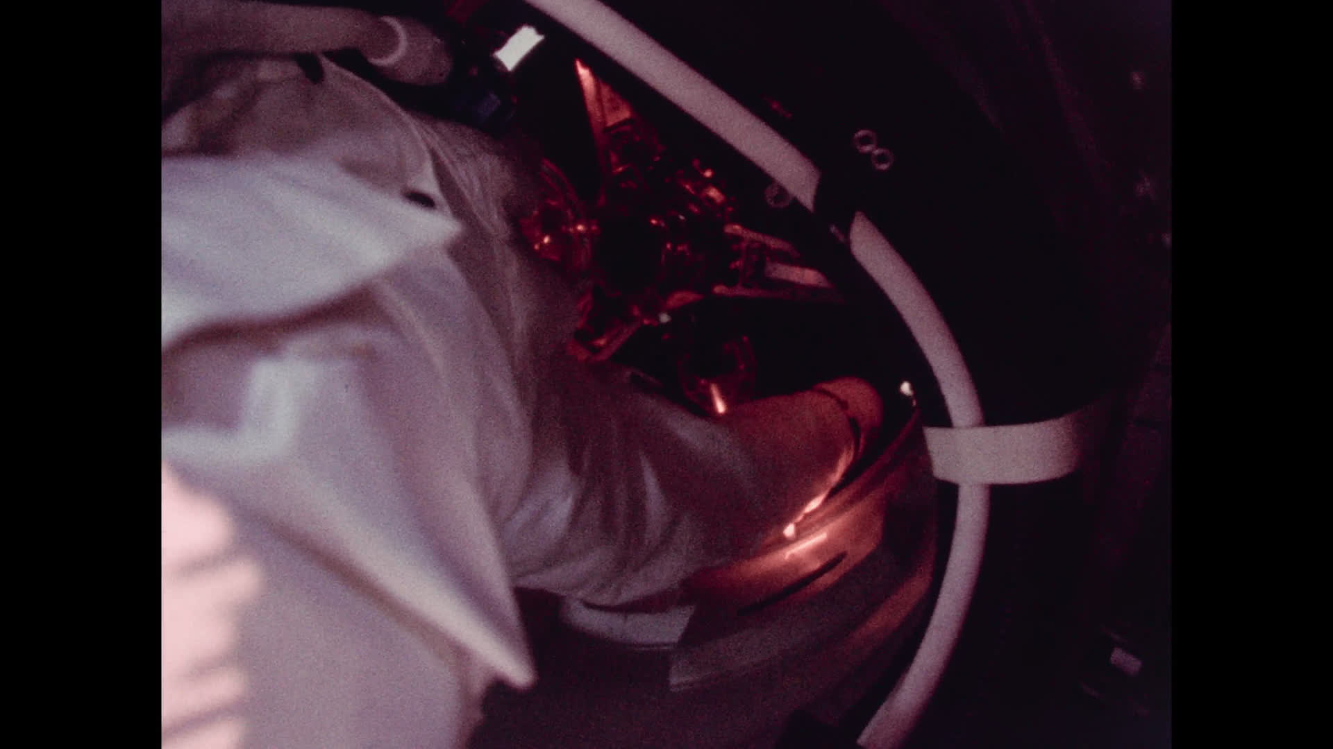 Michael Collins in the Apollo 11 Command Module